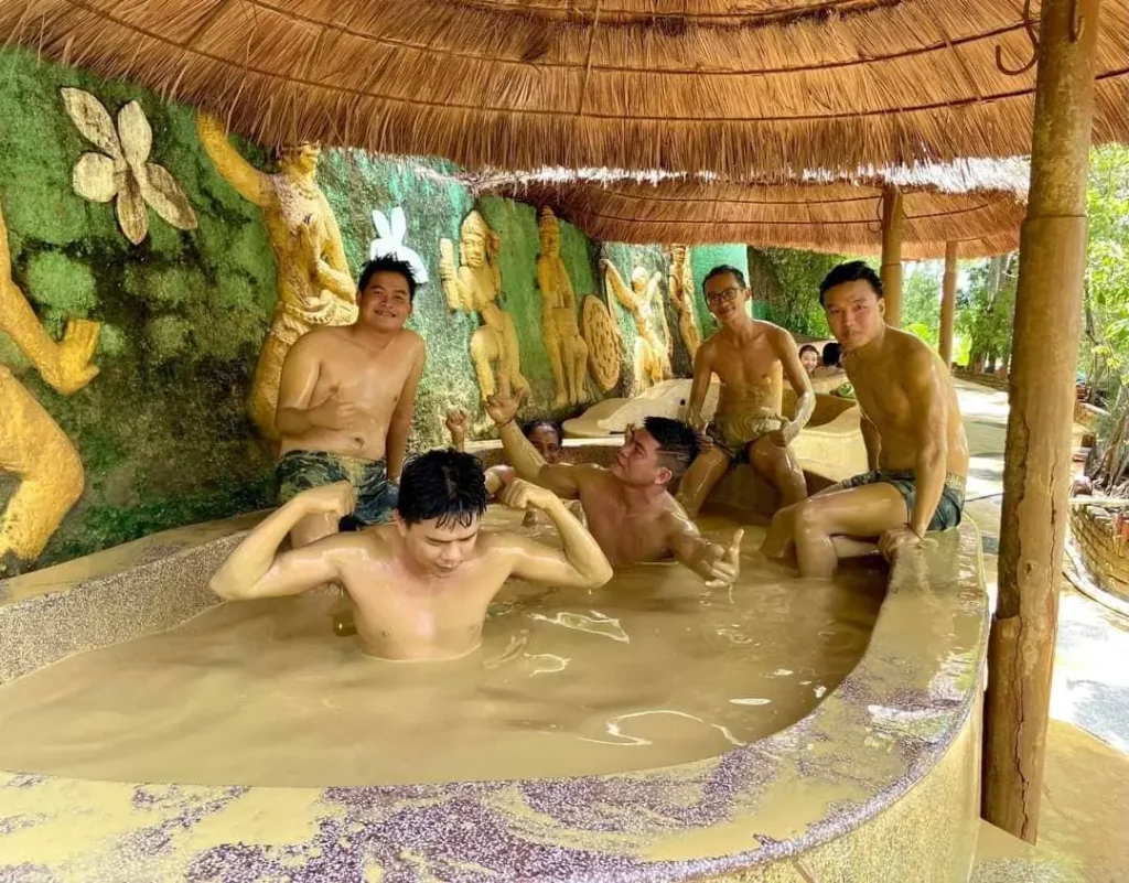 Mineral mud bath to improve health