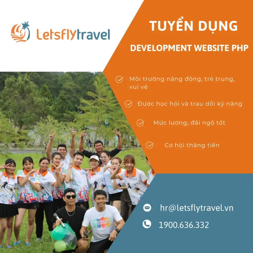 Let's Fly Travel tuyển dụng Development website PHP